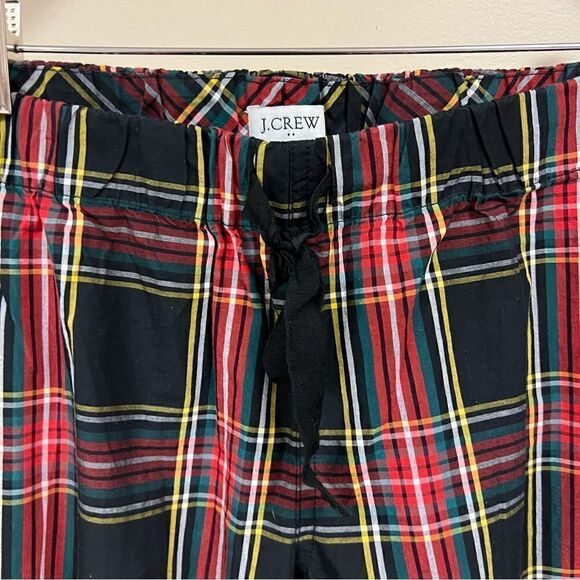š J Crewāblack,āredĀ andāgreenāplaidācottonāpjāpantsāS - Picture 4 of 6